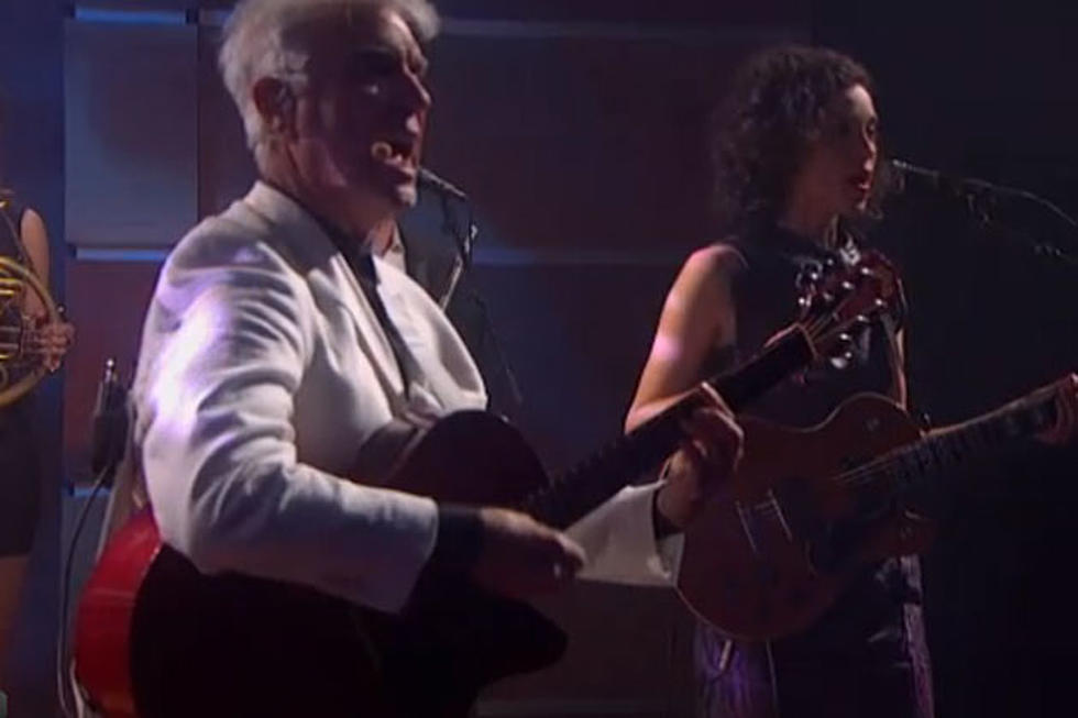 David Byrne and St. Vincent Bring ‘Love This Giant’ to ‘Colbert’