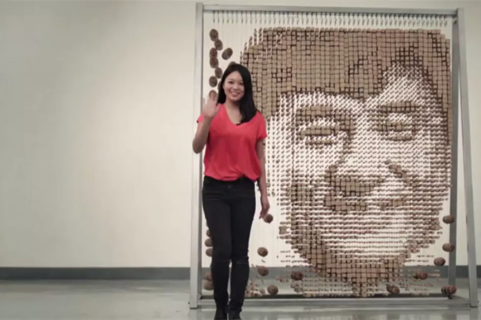 Somebody Made a Portrait of Jackie Chan Out of 64,000 Chopsticks