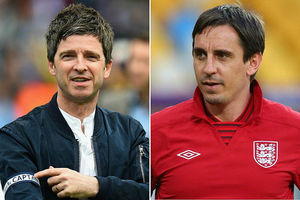 Soccer Fan Noel Gallagher Takes Jab at Rival On Autographed Guitar