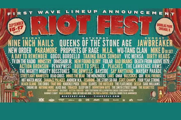 Nine Inch Nails, Queens of the Stone Age and Reunited Jawbreaker to headline 2017 Riot Fest