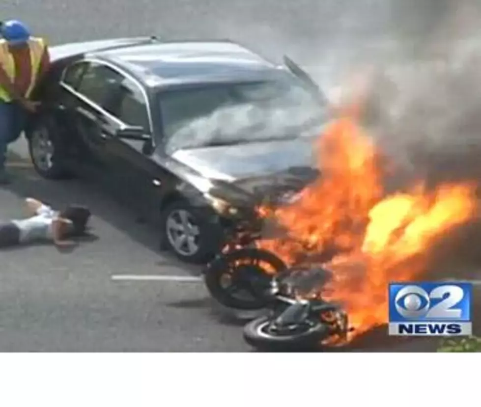 Utah Motorcyclist Pulled From Beneath Burning Car