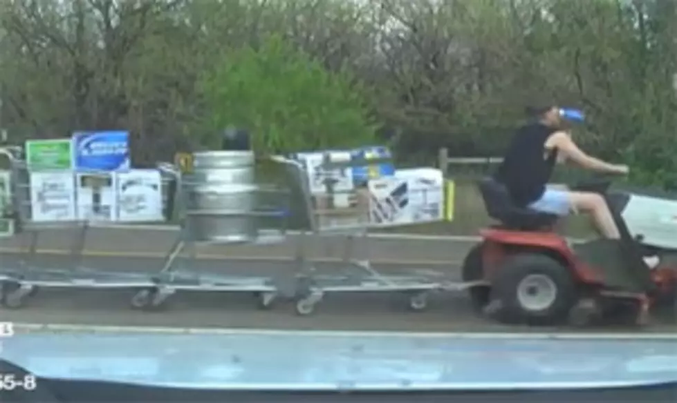 A Lawn Mower DUI With 10 Stolen Shopping Carts!
