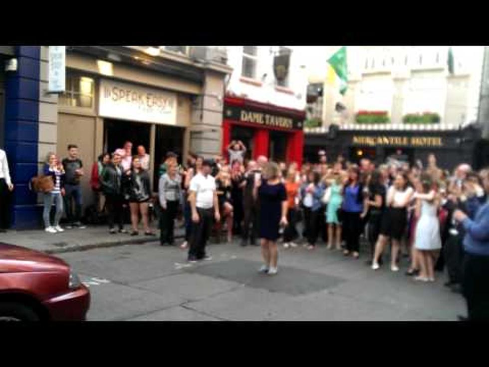 Irish Taxi Driver and Random Woman Dance in the Streets  (video)