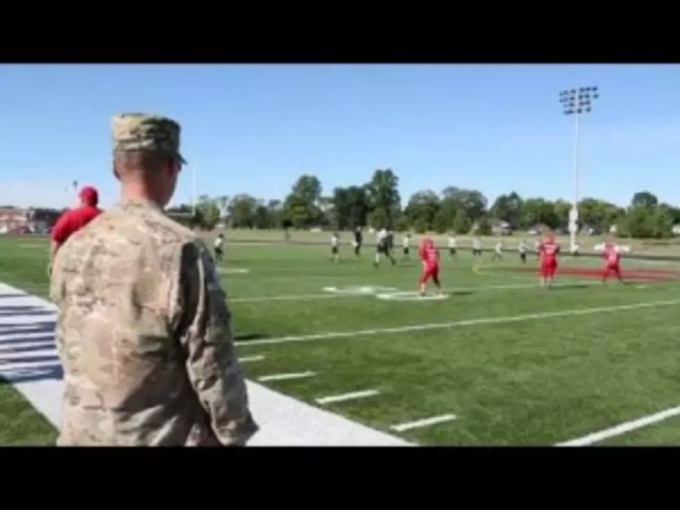 Father Returns Home from Afghanistan and Surpirses his son.  (video)
