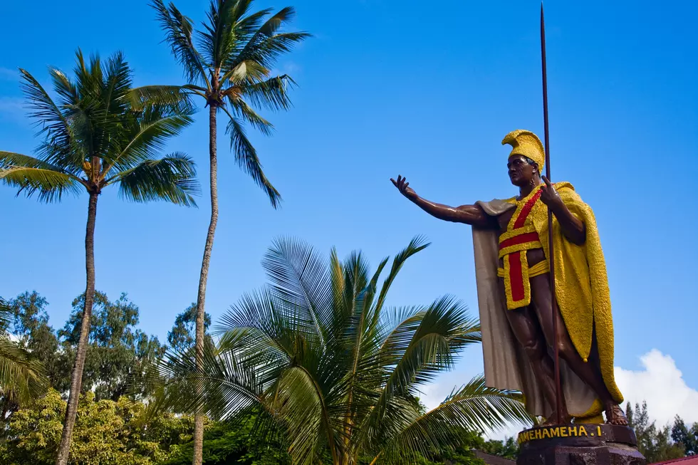 The King Kamehameha statue stands sentry-like in Kapaau on Hawai'i. (Photo: Tor Johnson/Hawaii Tourism Authority)