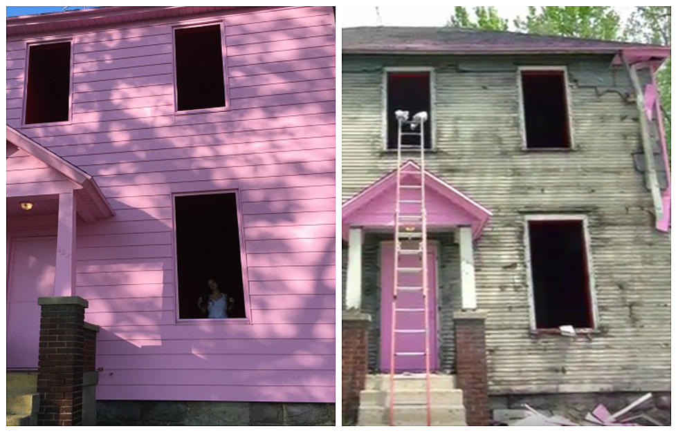 ArtPrize House has Pink Siding Removed [Video]