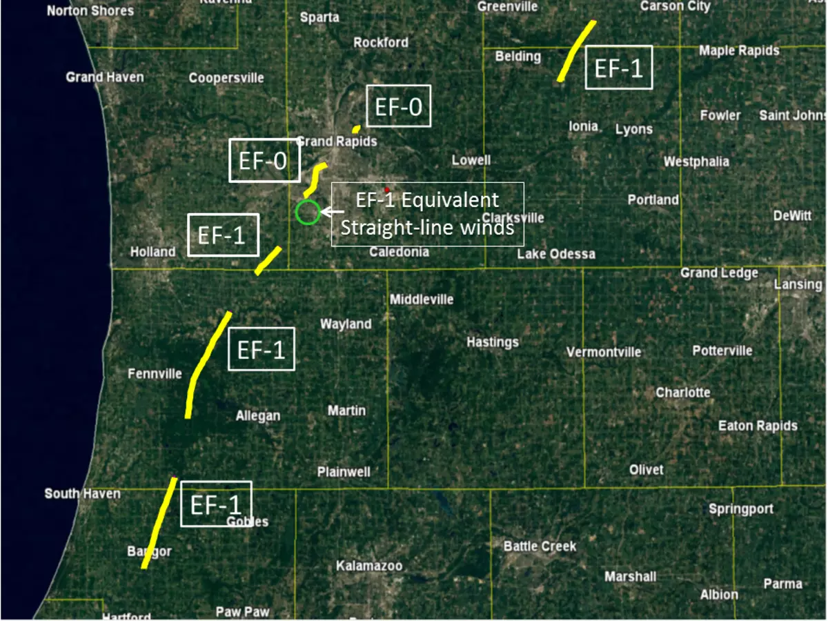Six Tornadoes in West Michigan; View Tornado Maps, Radar, More