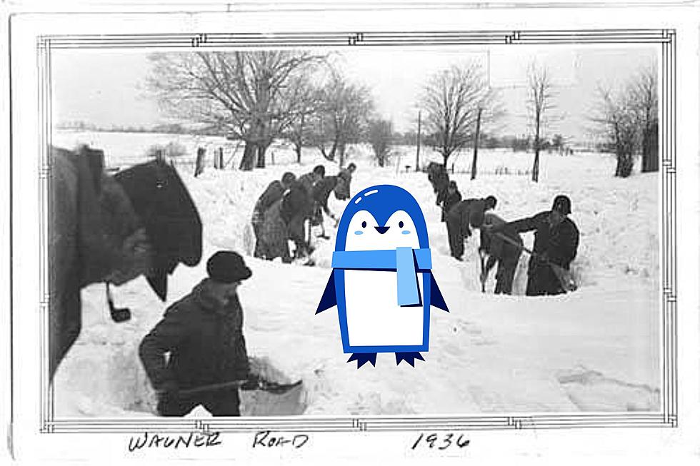 Snow Plowing Was Once Done By Hand on Michigan Roads