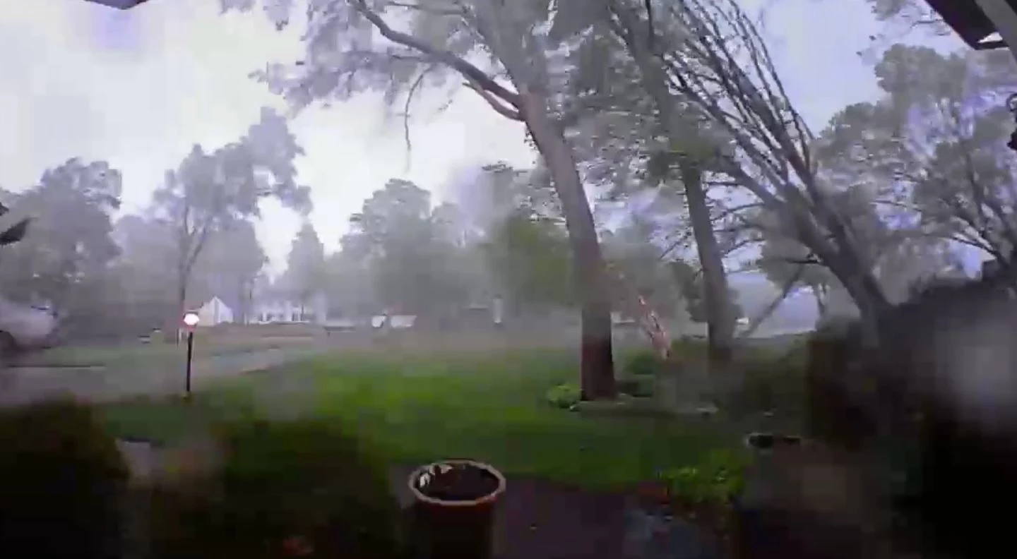 This Doorbell Cam Footage Shows the Immense Power of the Portage Tornado