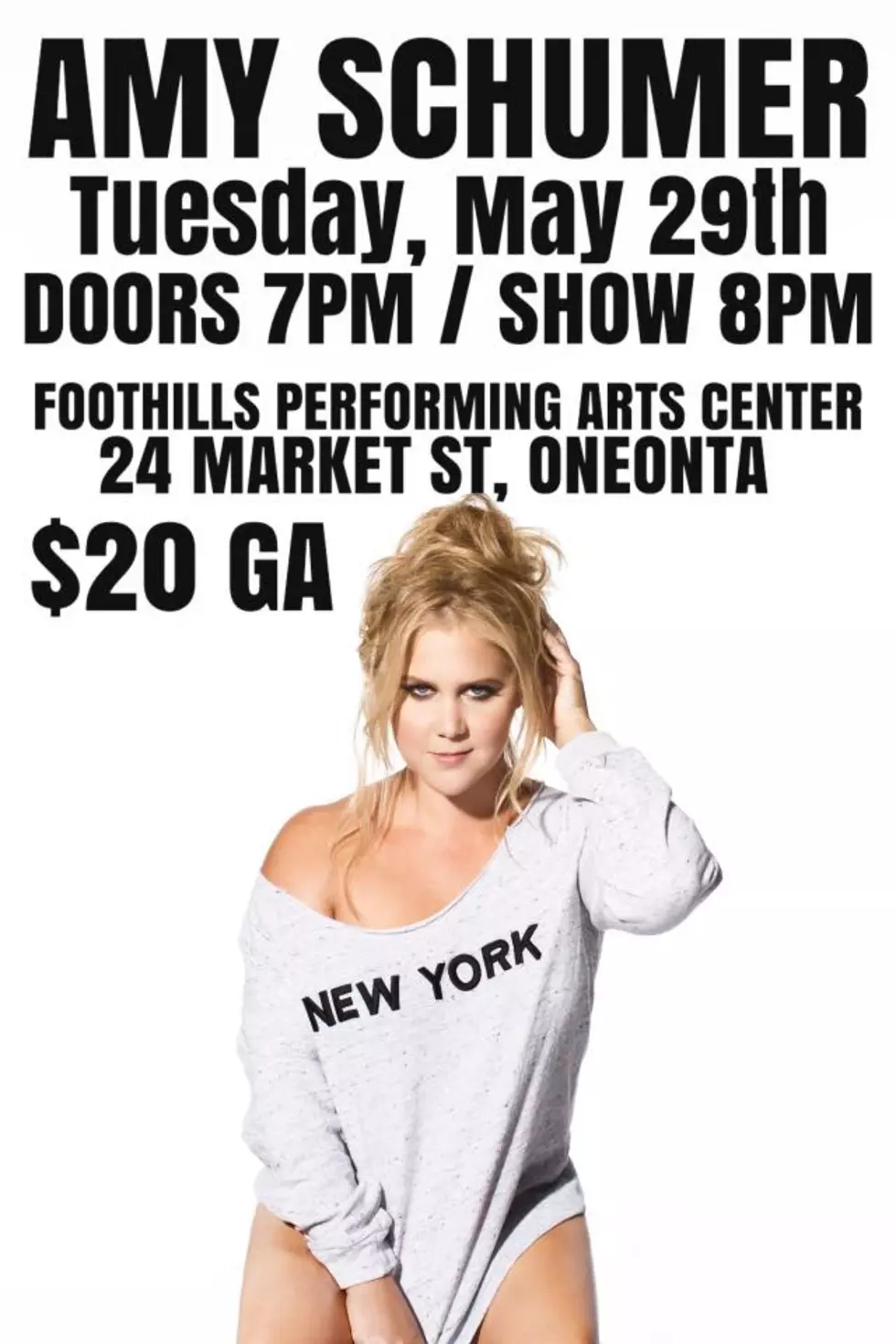 Surprise Oneonta Performance At Foothills: Comedian Amy Schumer!!