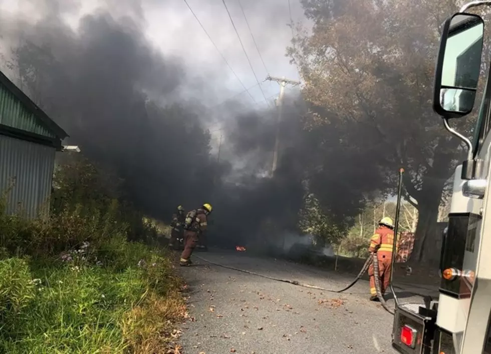 Tar Truck Catches Fire In Otego