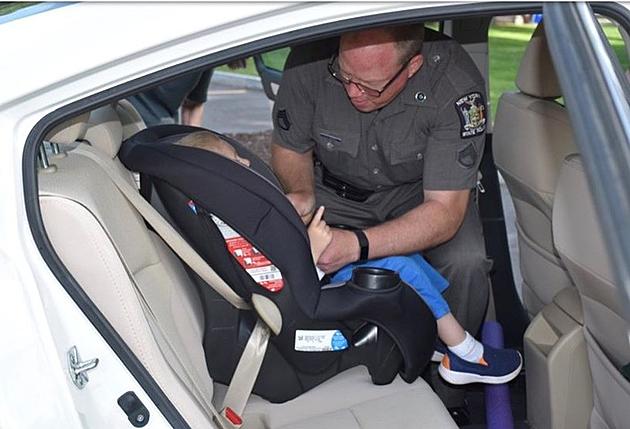 NY State Troopers in Unadilla Holding Child Safety Seat Check