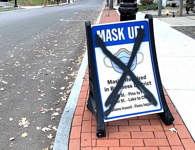Cooperstown Mask Signs Vandalized