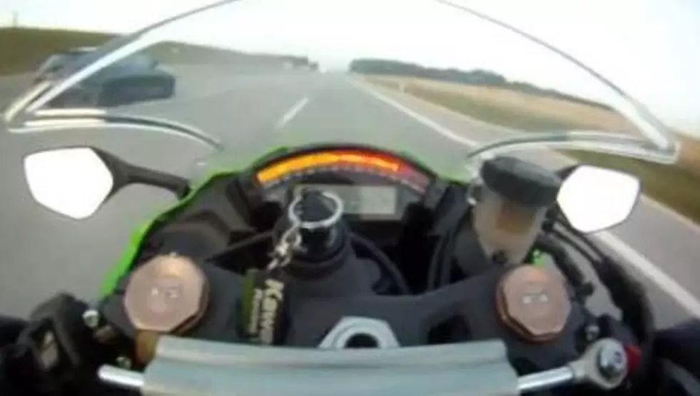 Motorcycle Going 190 MPH Gets Passed by Audi