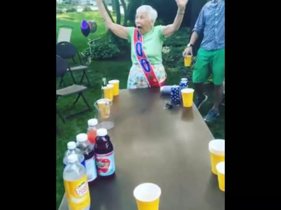 Grandma Sinks Beer Pong Shot At Her 100th Birthday Party [Video]