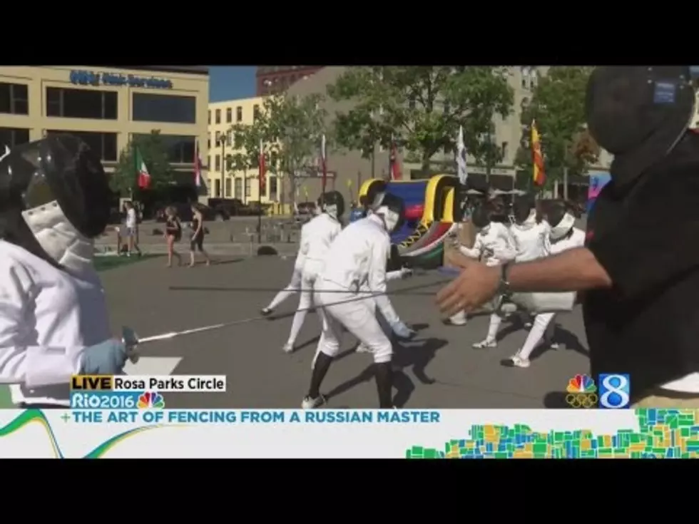 Sword Fighting in Rosa Parks Circle