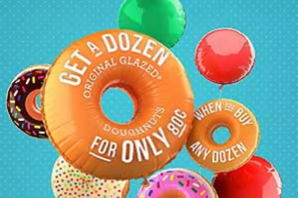 A Dozen Krispy Kreme Original Glazed Doughnuts for only 80 cents on Friday!