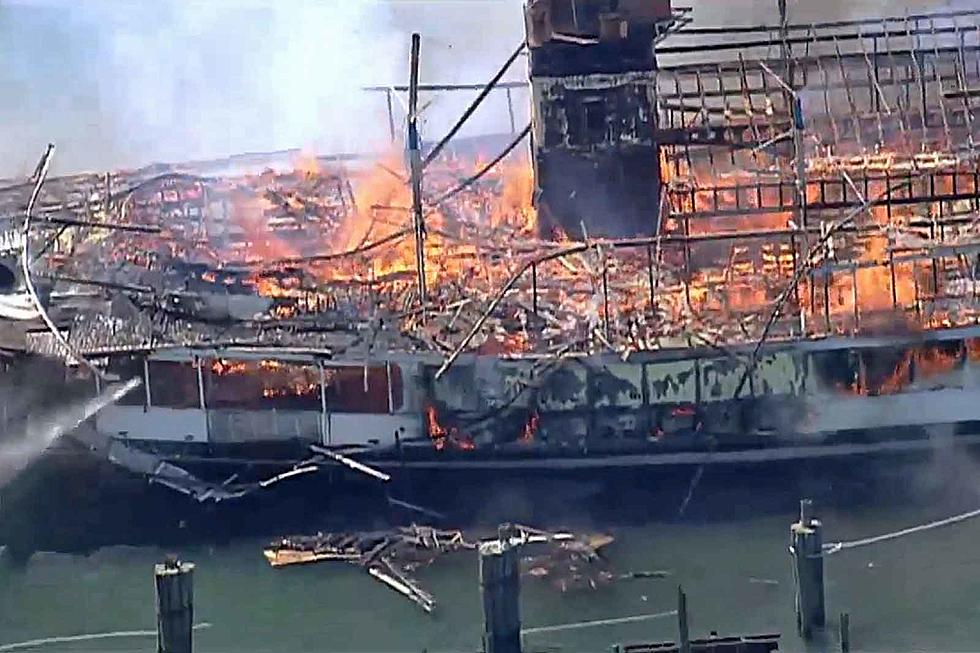 Boblo Island Boat on Fire
