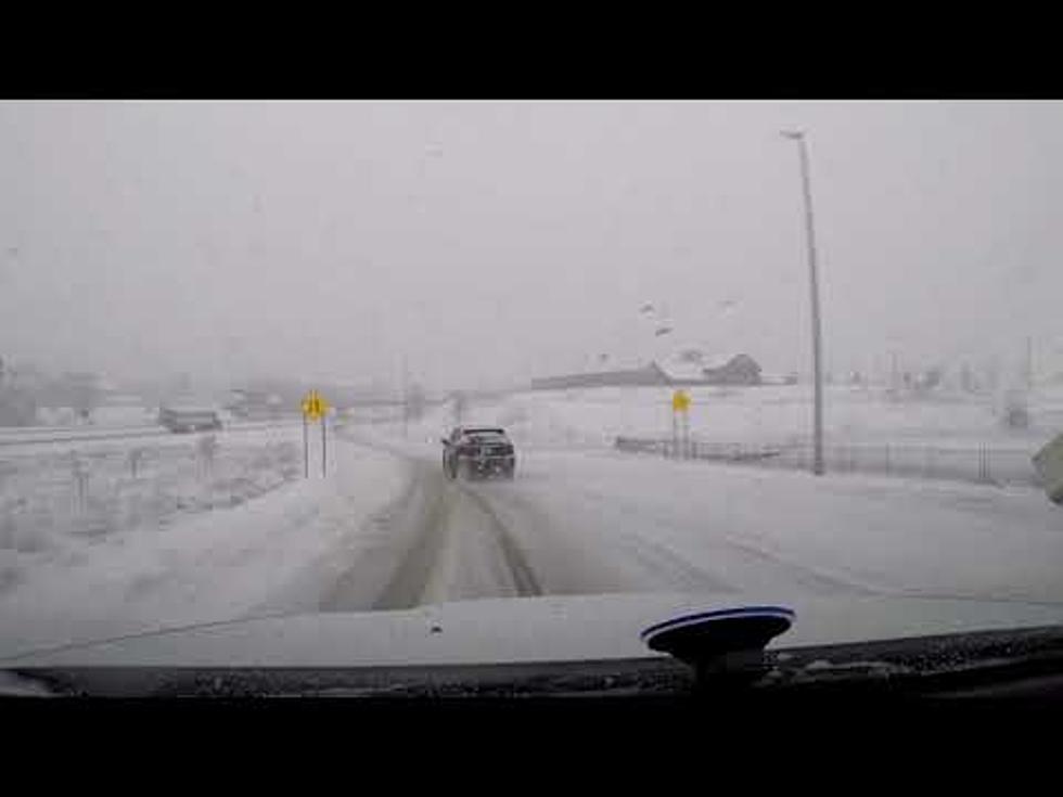 Snow Smashes Michigan Man&#8217;s Windshield [Video]