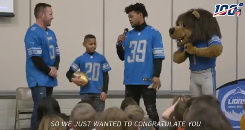 WATCH: Grand Rapids Kid Wins Super Bowl Trip From Lions