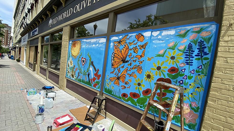 Art Brightens Up Boarded Windows Downtown [Video]