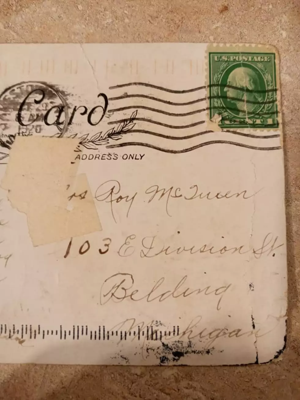 Belding Woman Gets Postcard From 100 Years Ago