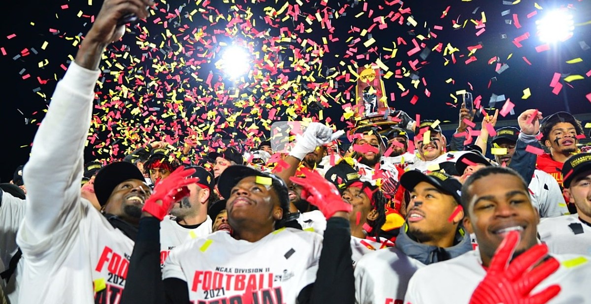 Ferris State Wins D2 Football Title, And Breaks The Trophy