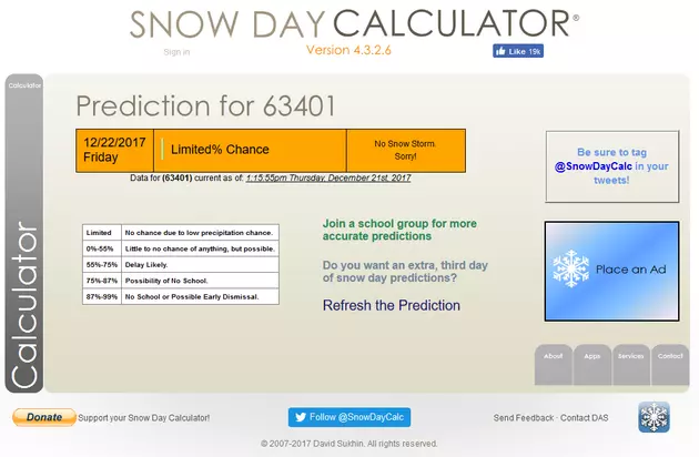 Add to Your Bookmarks: Snow Day Calculator