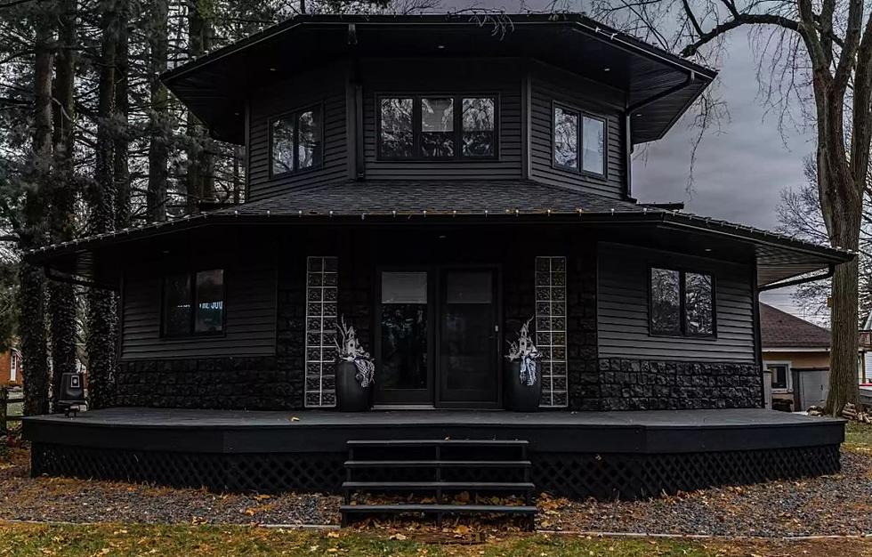 Mysterious Black Octagon Shaped Home in Illinois For Sale