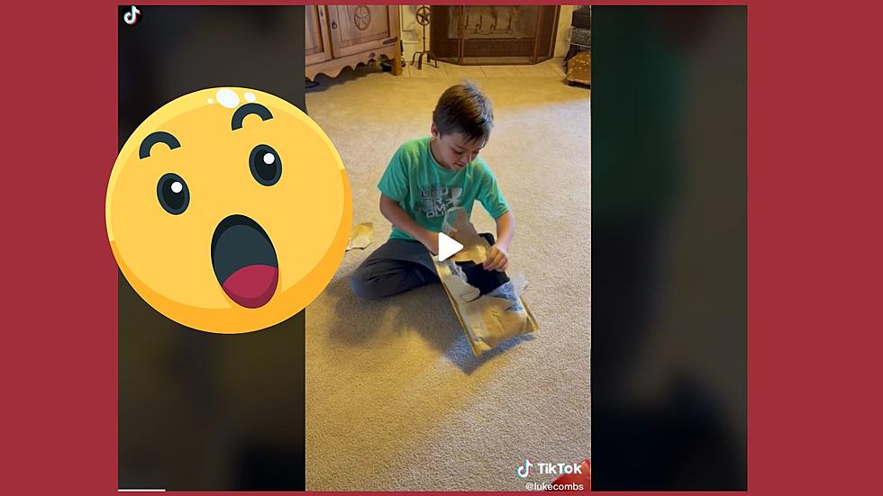 Video of a Young Fan opening a Gift from Luke Combs
