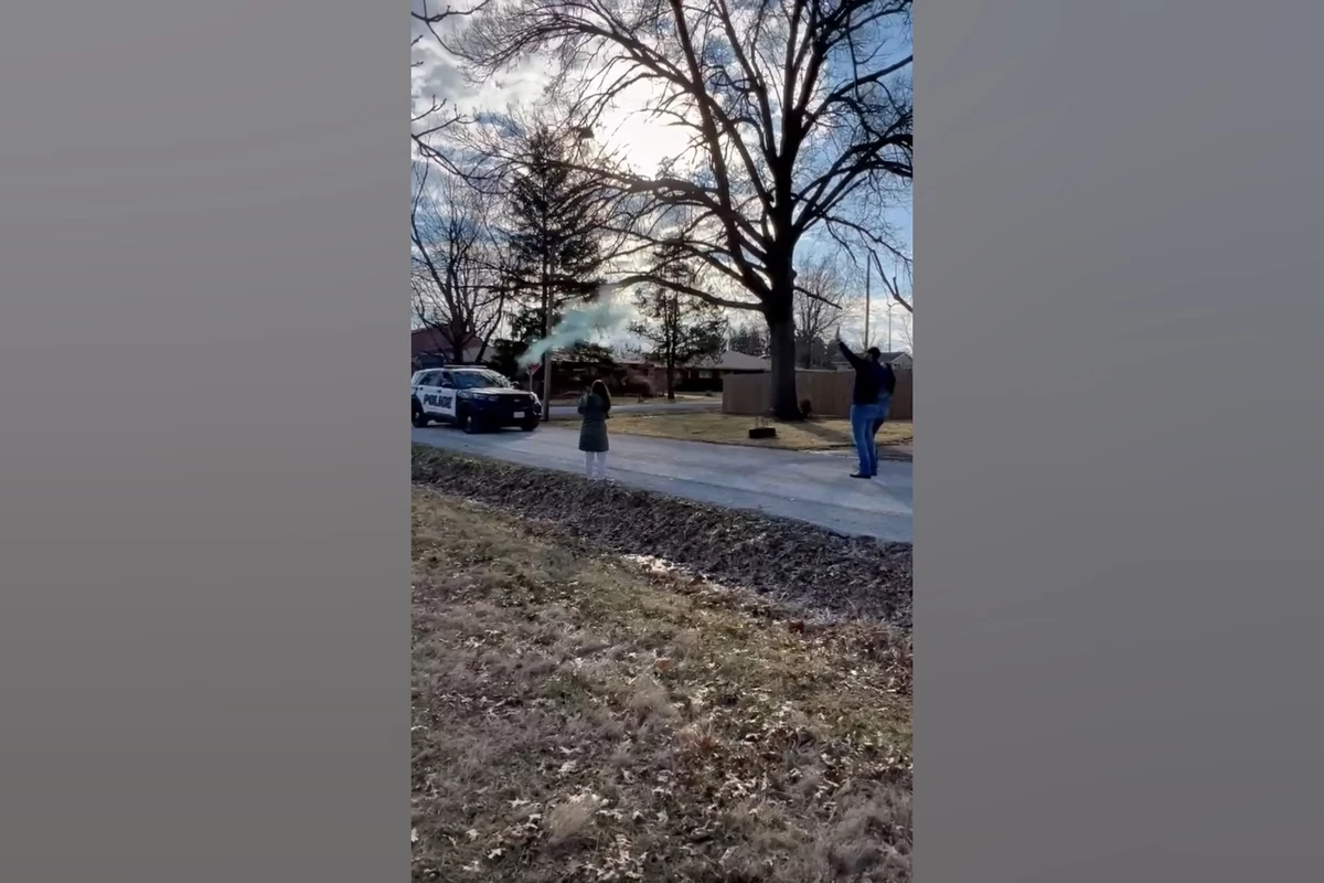 Watch Illinois Police Do a Gender Reveal for Officer's New Baby