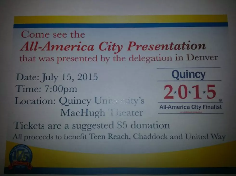City to Show Live All-America City Presentation as a Benefit