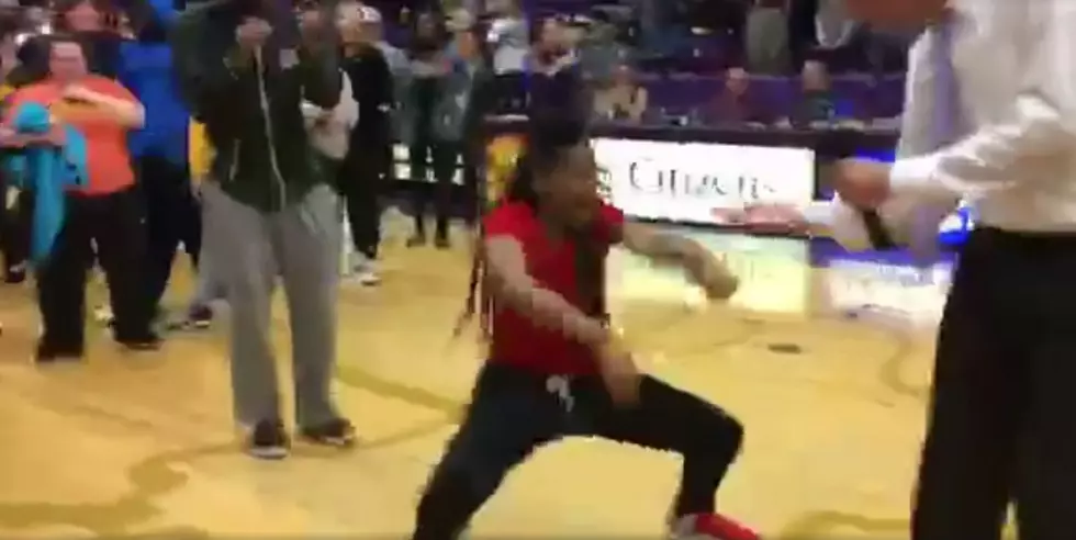 WIU Basketball Fan Wins Money, Screams, Twerks