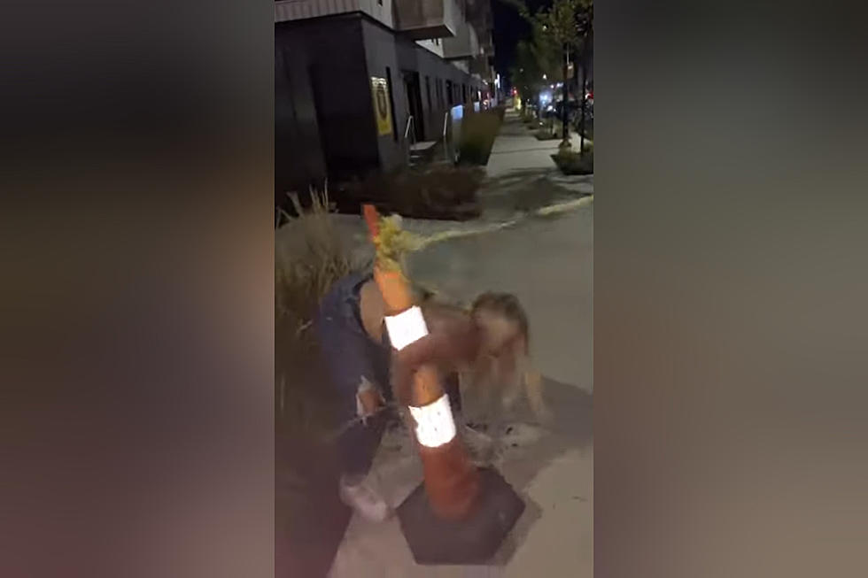 Iowa Woman Picks Up a Traffic Cone, Immediately Regrets It