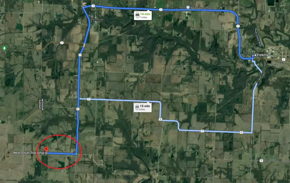 Gravity Hill on Google Maps Satellite View