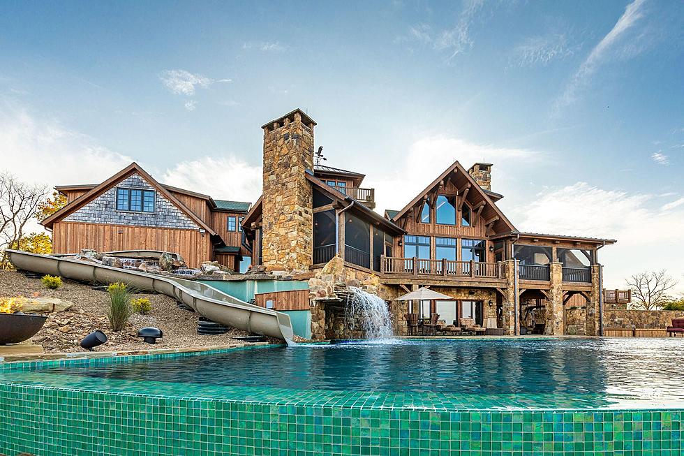 Rustic Missouri Mansion Has Theater, Wild Outdoor Pool with Slide