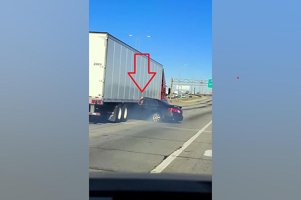 Dashcam Video Shows Semi-Truck Dragging Car Down Illinois Highway