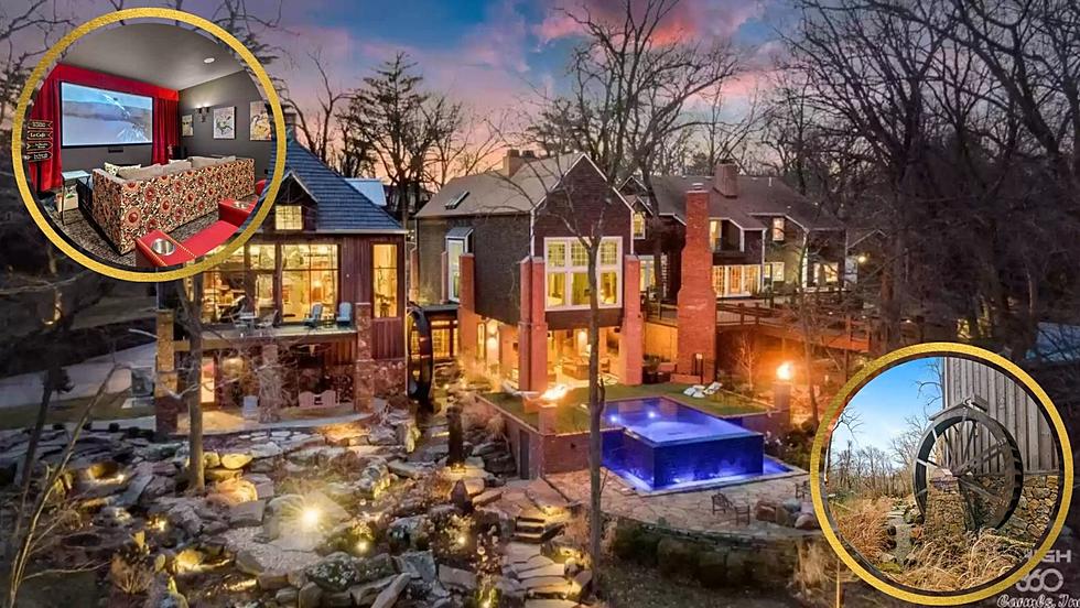 This Luxurious Missouri Home Has a Theater, Pool & Water Wheel