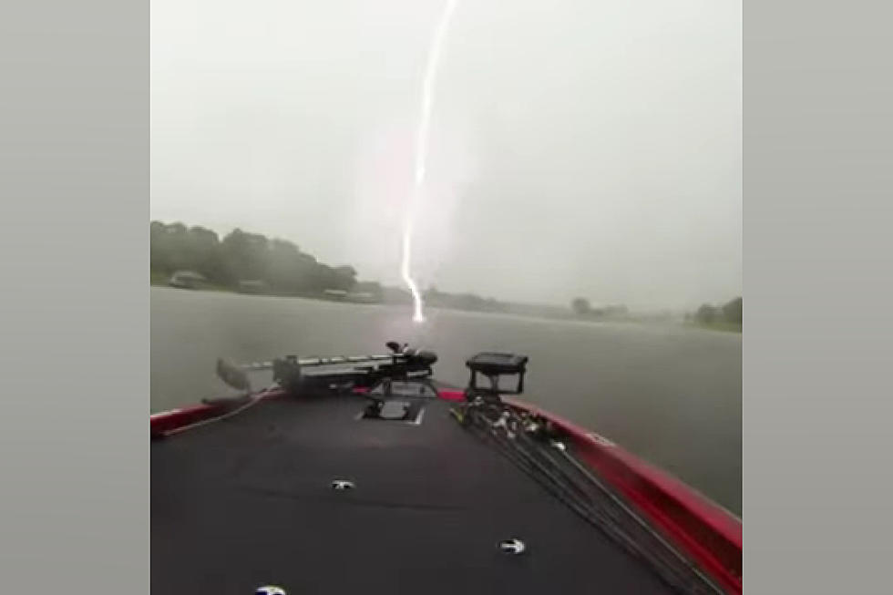 VIDEO: Fisherman Came THIS Close to a Lightning Strike in a Lake