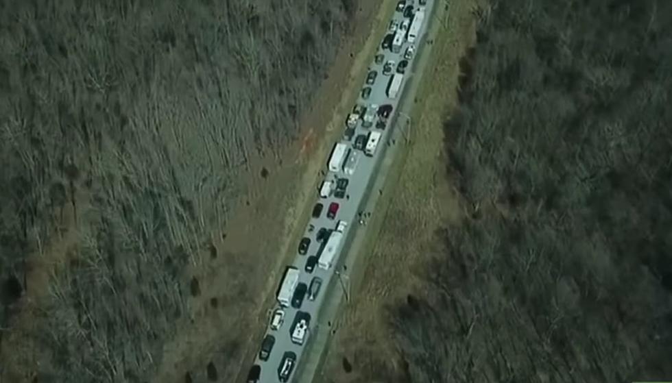 Drone Video Shows the Massive Truck Convoy Going Through Missouri