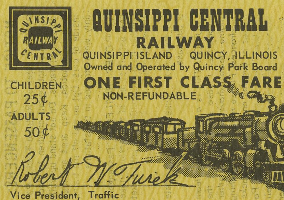 See an Original Ticket from Quincy’s ‘Little Q’ Train from 1966
