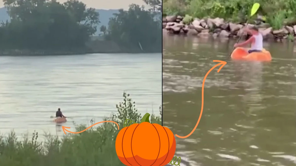 Mo Rivers Float Man Sets World Record Floating Down Missouri River in a Pumpkin
