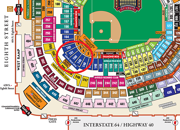 Busch Stadium Seat Map