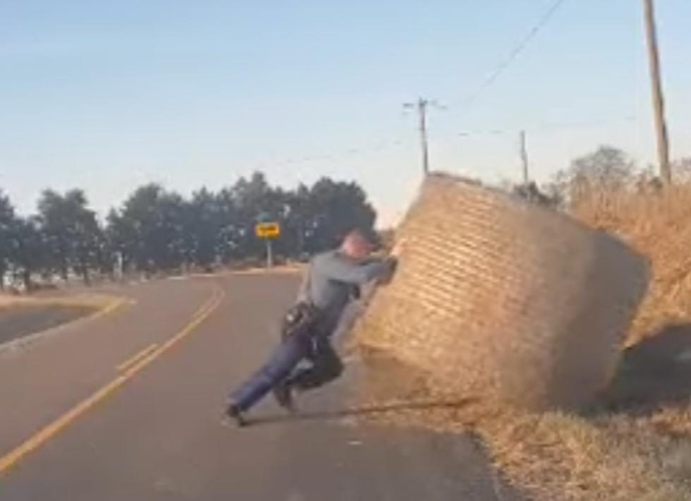Superman? Dashcam Shows Missouri Trooper Lifting Massive Hay Bale