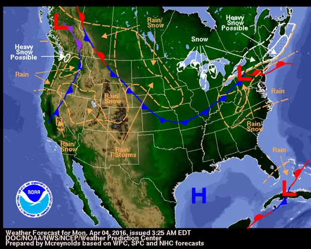 Cooler, Midweek Chance of Showers for the Area