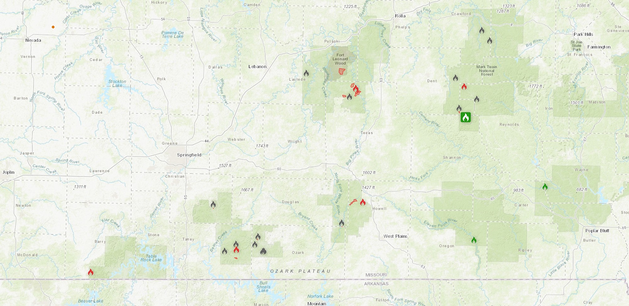 Missouri is Burning Reports of Wildfires in the Ozarks Now