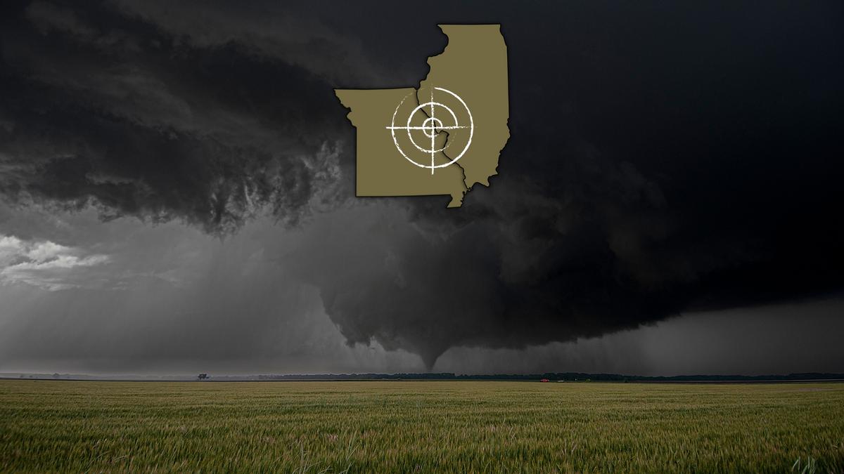 Missouri & Illinois Suddenly Now in Tornado & Hail Danger Sunday