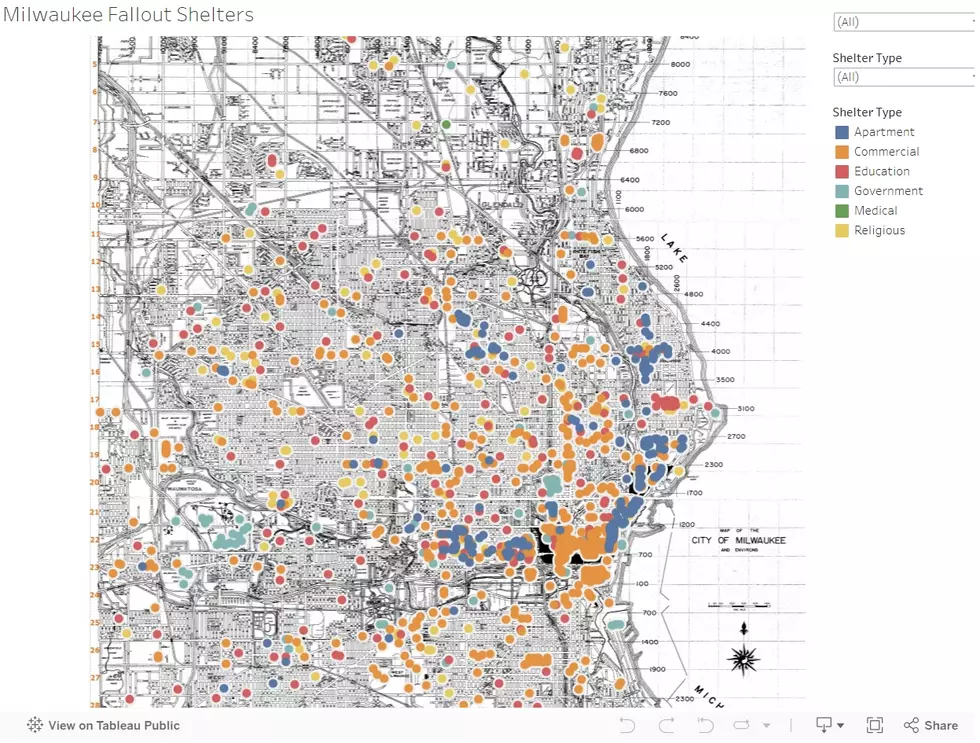 Infographic, Milwaukee Fallout Shelters