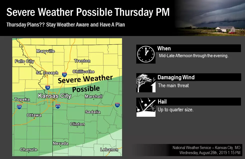 Storms Back In The Forecast Thursday Afternoon/Evening?