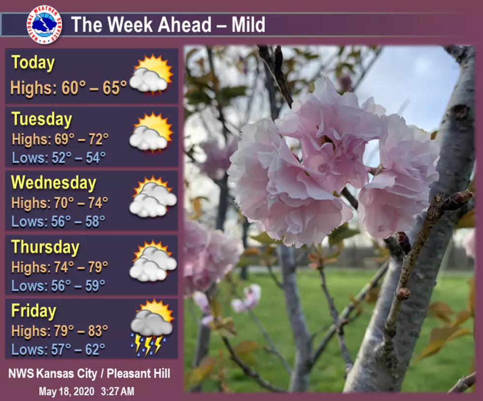 Mid-May Weather Stays Dry A Few Days As It Starts to Warm Up